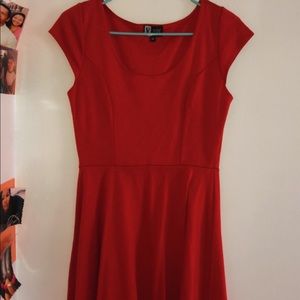 Red skater dress